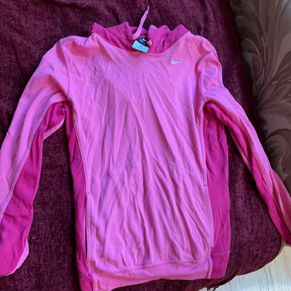 Nike Light and dark pink hoodie